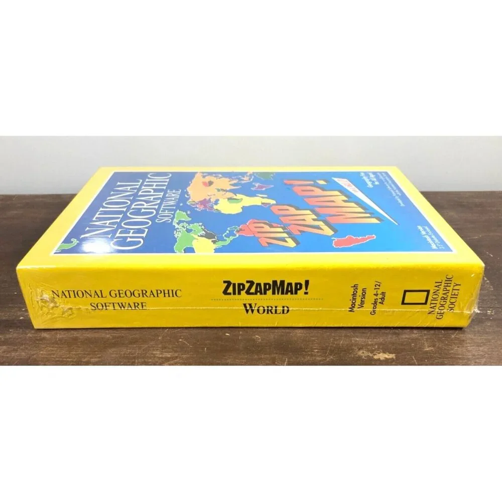 National Geographic Software Zip Zap Map! World Macintosh Mac 1994 New Sealed